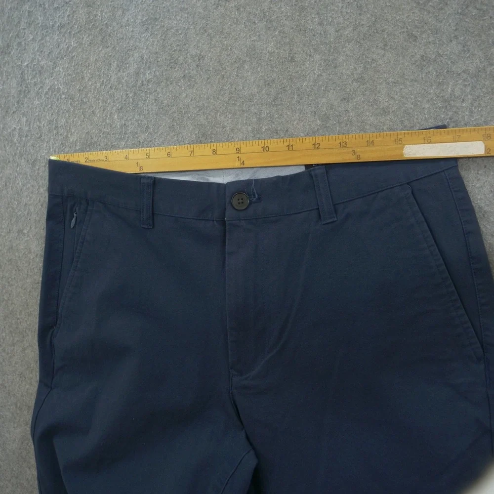 Bonobos Pants Mens 32 Blue Chinos Flat Front Mid Rise Golf Casual Zip Slim